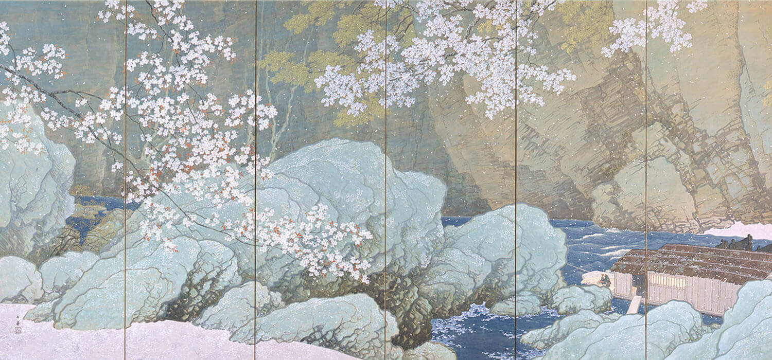 川合玉堂《行く春》画像